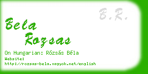 bela rozsas business card